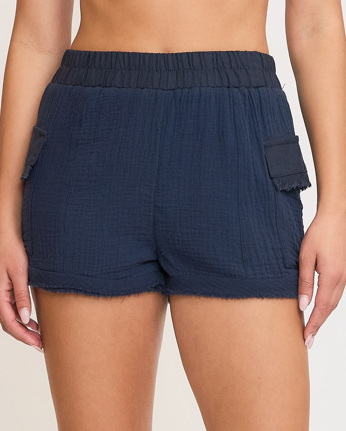 Washed Cotton Gauze Shorts