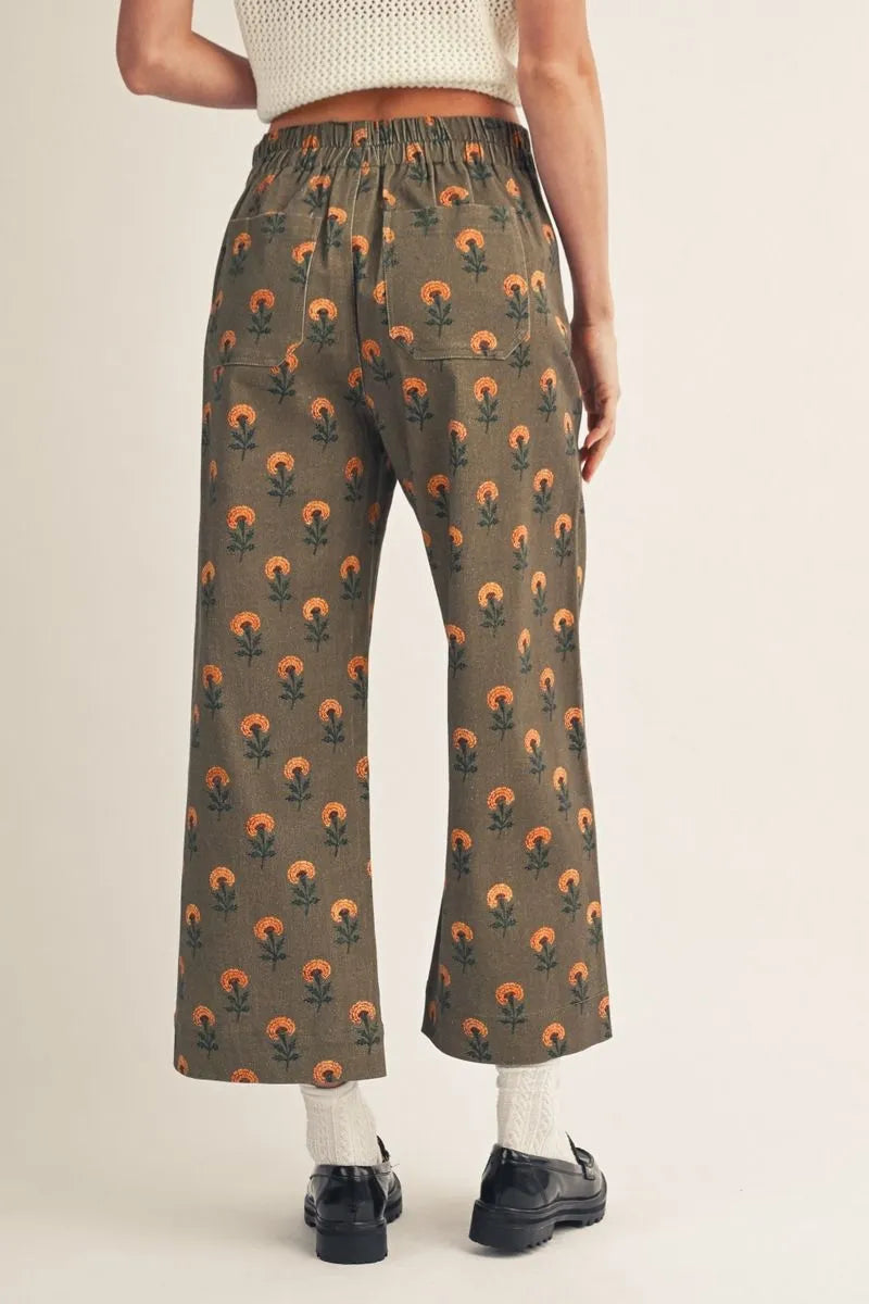 Wide Leg Floral Pant