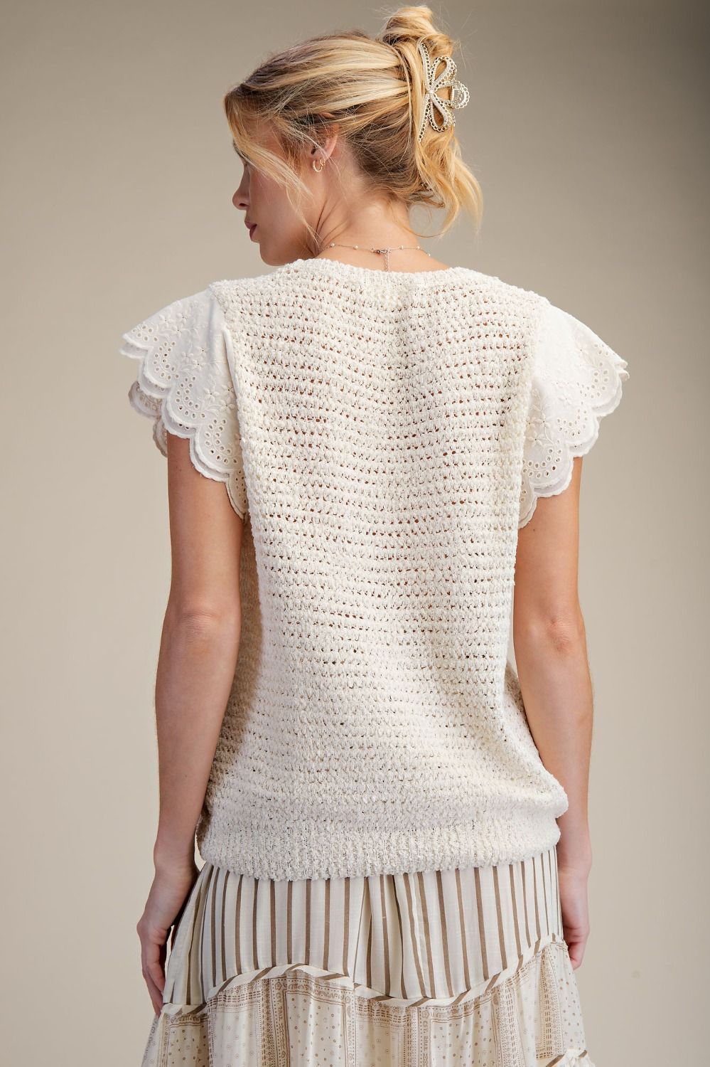 WING SLEEVES KNITTED SWEATER