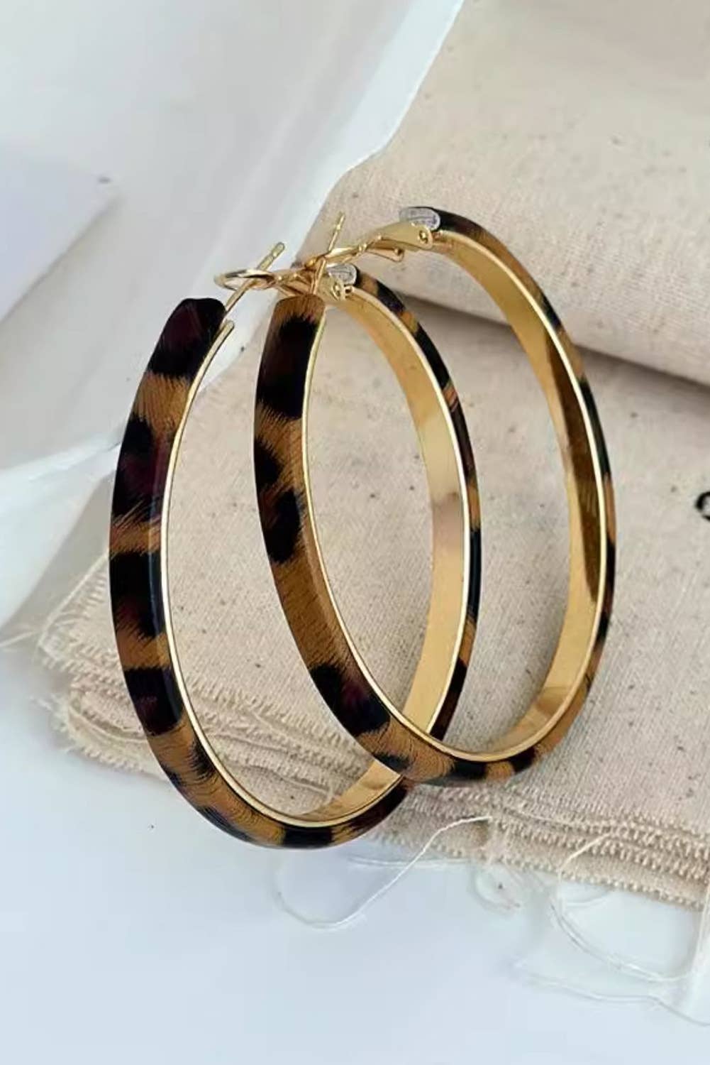 Bold Leopard Hoop Earrings