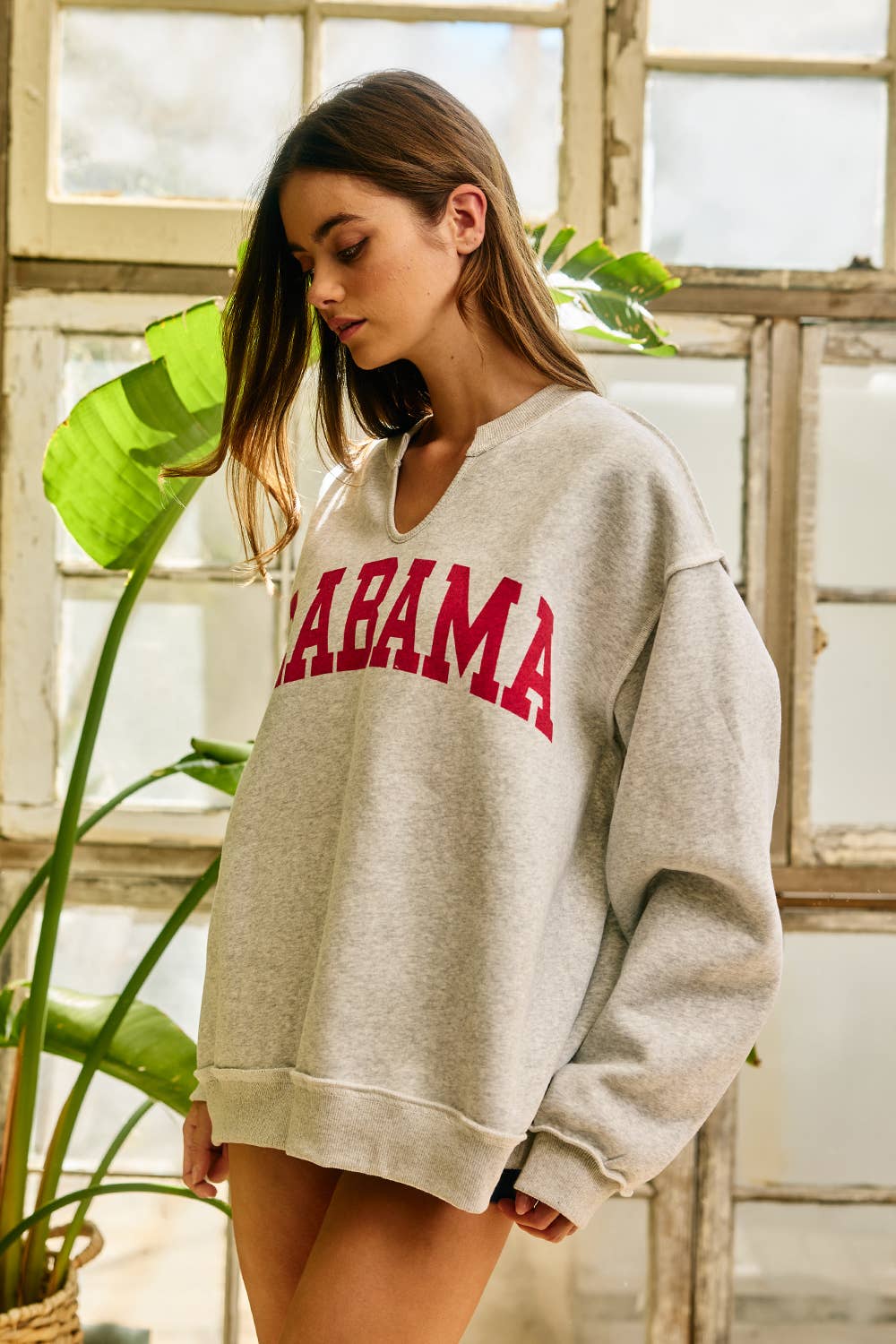 IT3097-AL | 'Alabama/AL' Reversible Oversized Pullover