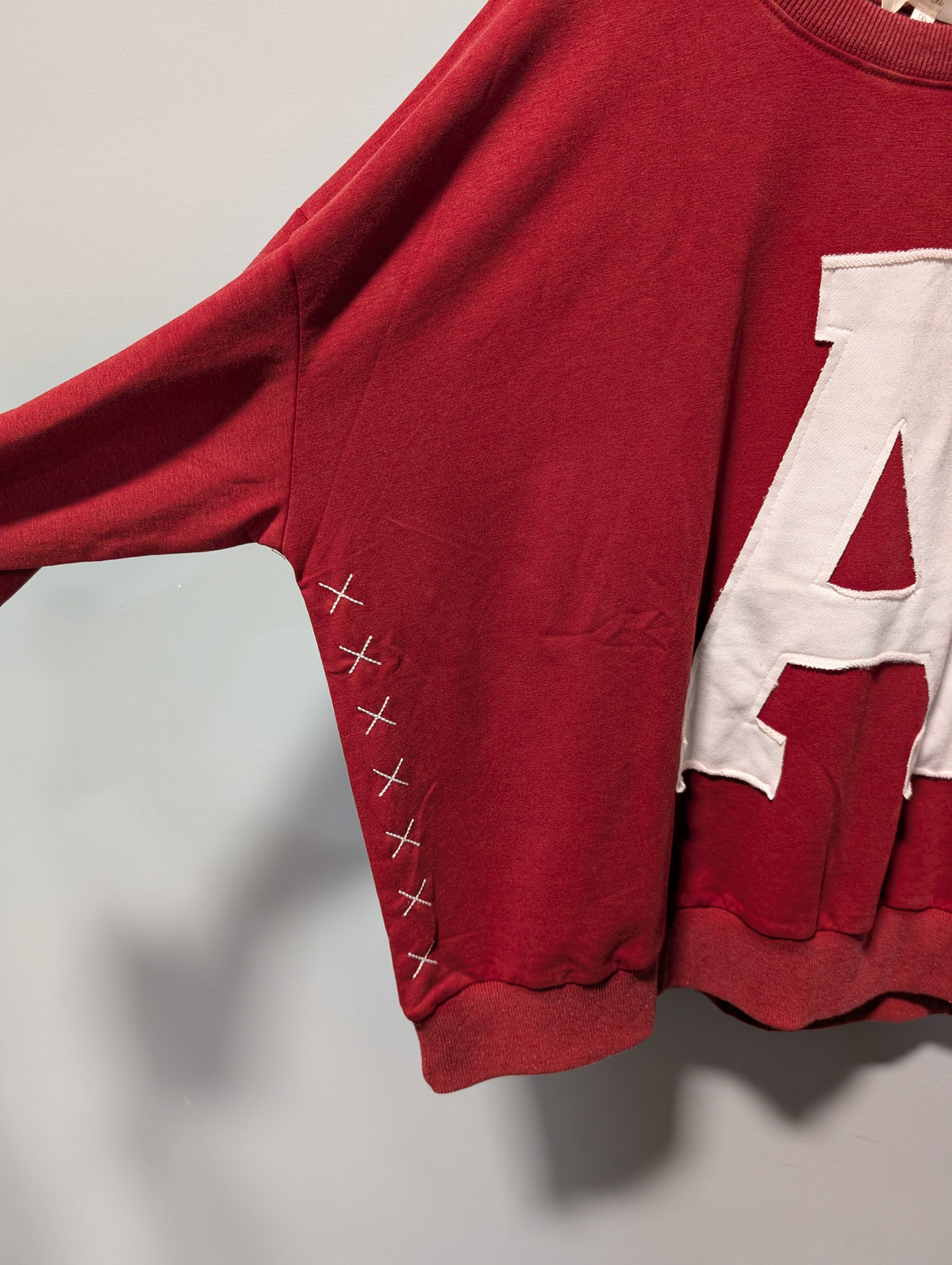 Acid washed Sweatshirt with A Logo