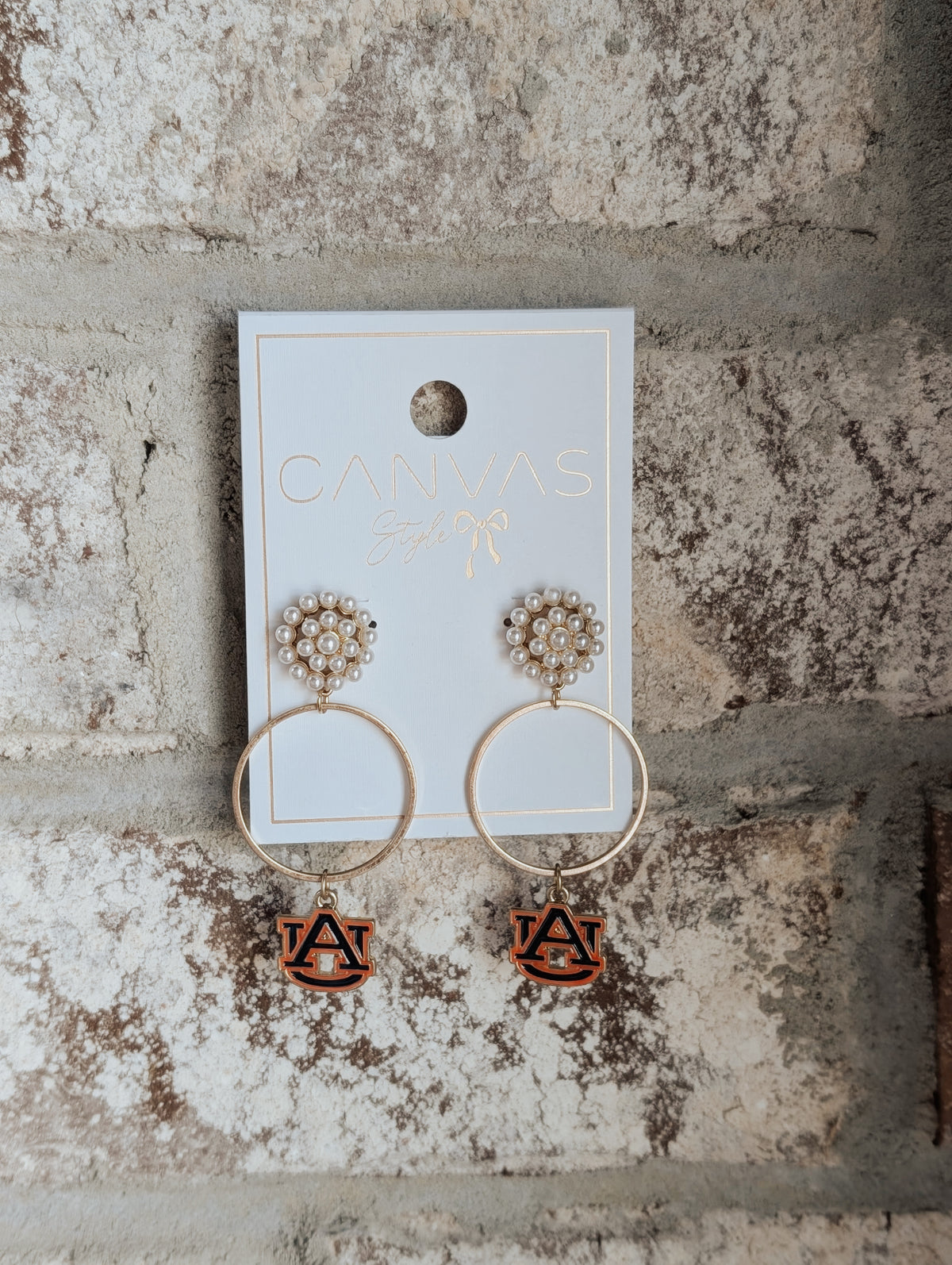 Auburn Pearl Cluster Earrings