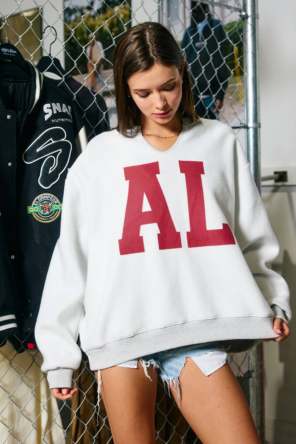 IT3097-AL | 'Alabama/AL' Reversible Oversized Pullover