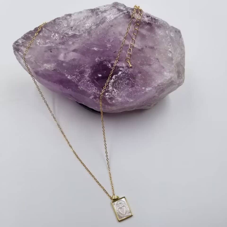 Sacred Heart of Jesus Shell Necklace