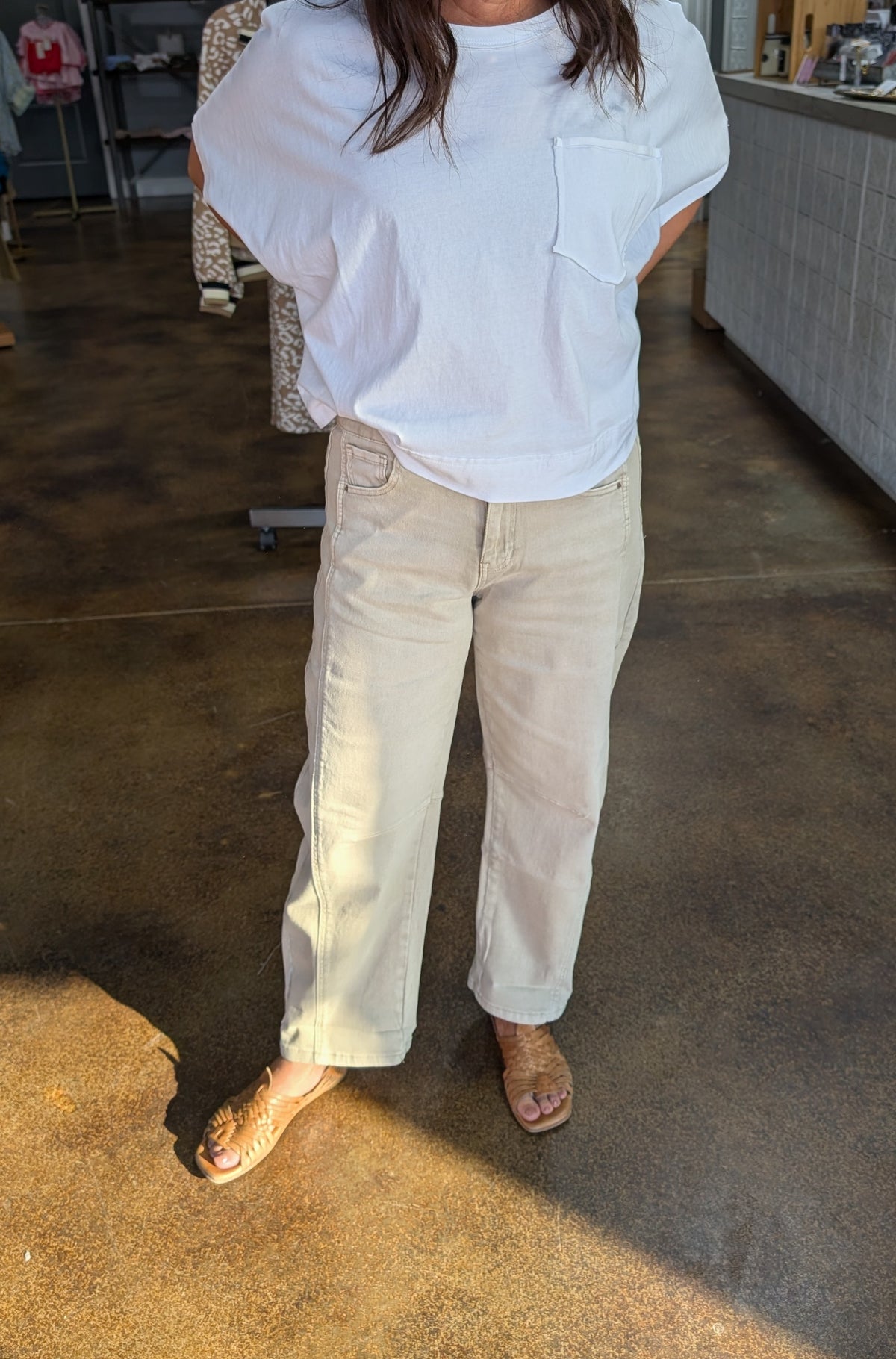 Barrel Leg Denim Pant