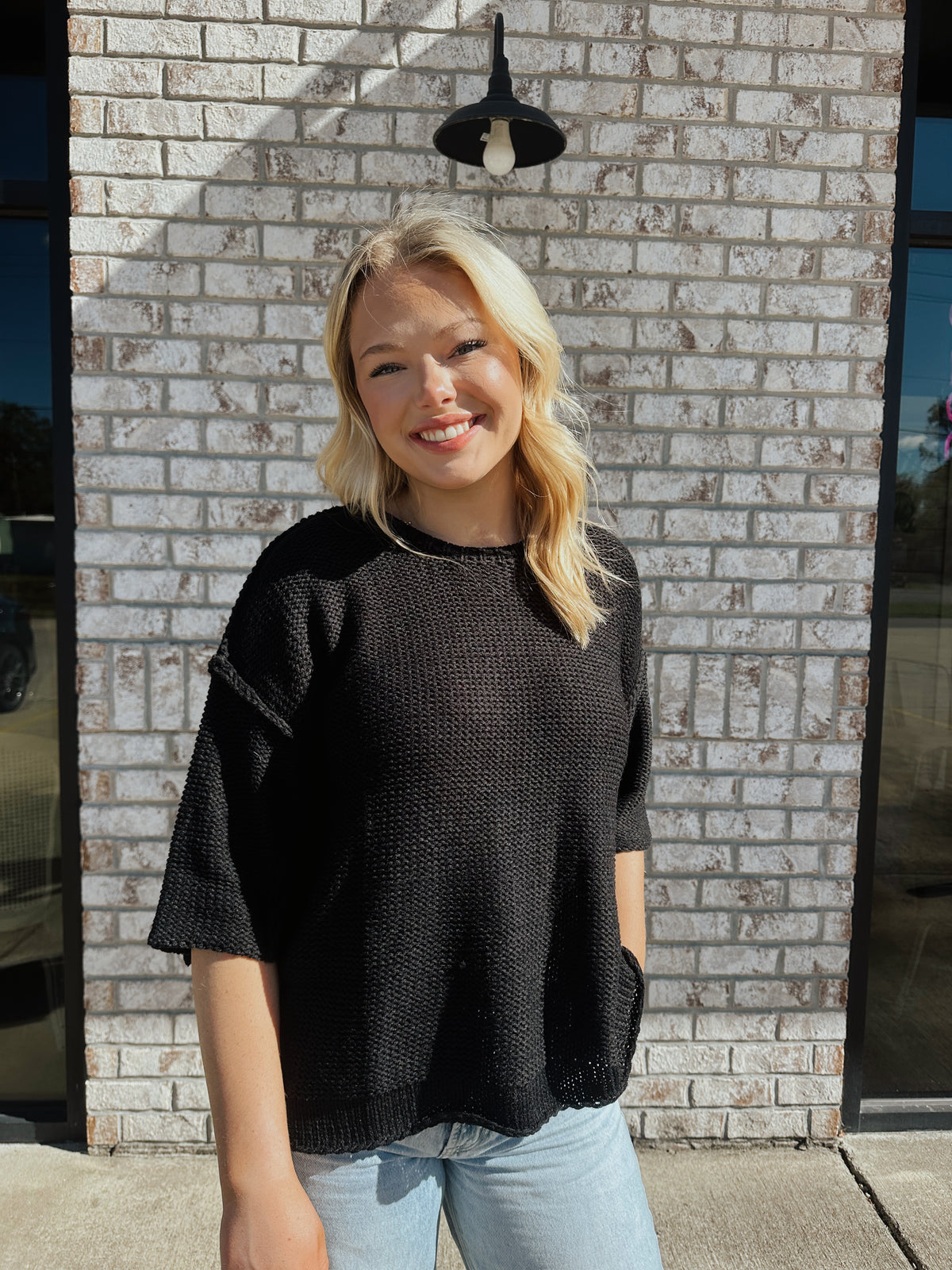 Half Sleeve Boxy Sweater