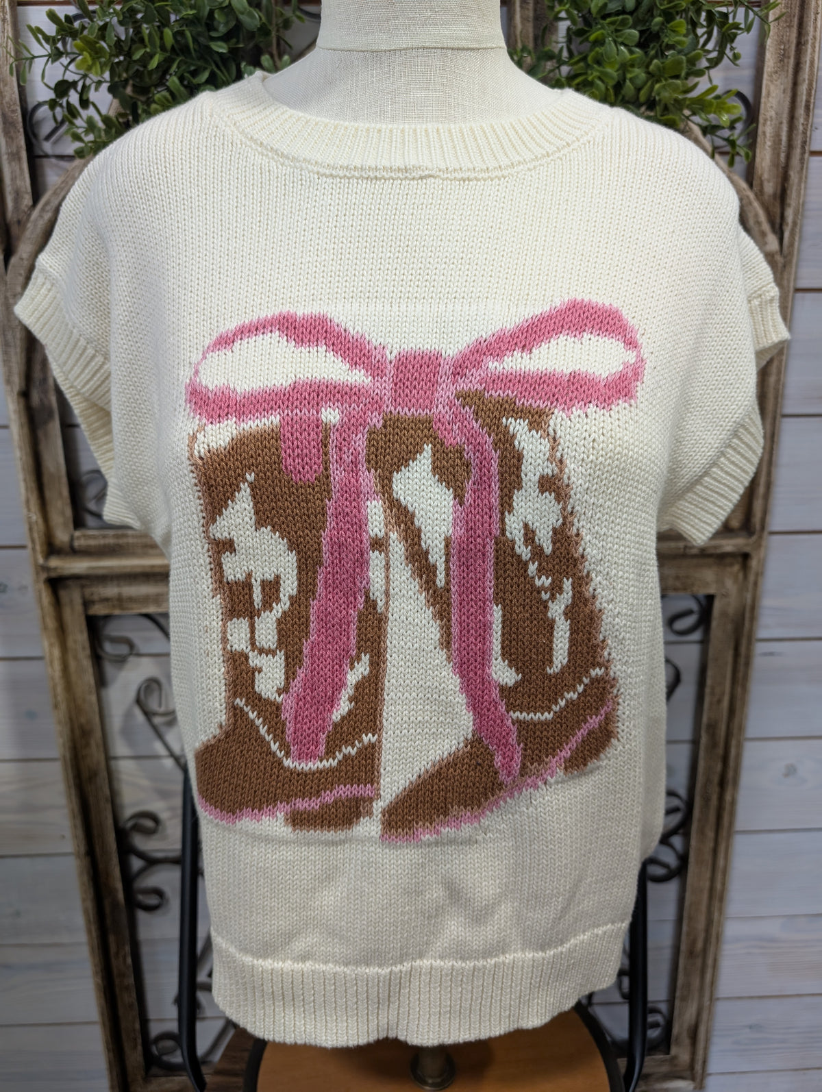 Boot Bow SS Sweater