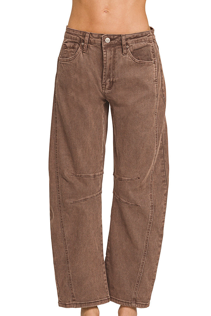 Barrel Leg Denim Pant