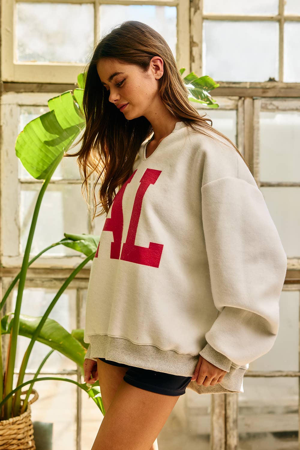 IT3097-AL | 'Alabama/AL' Reversible Oversized Pullover