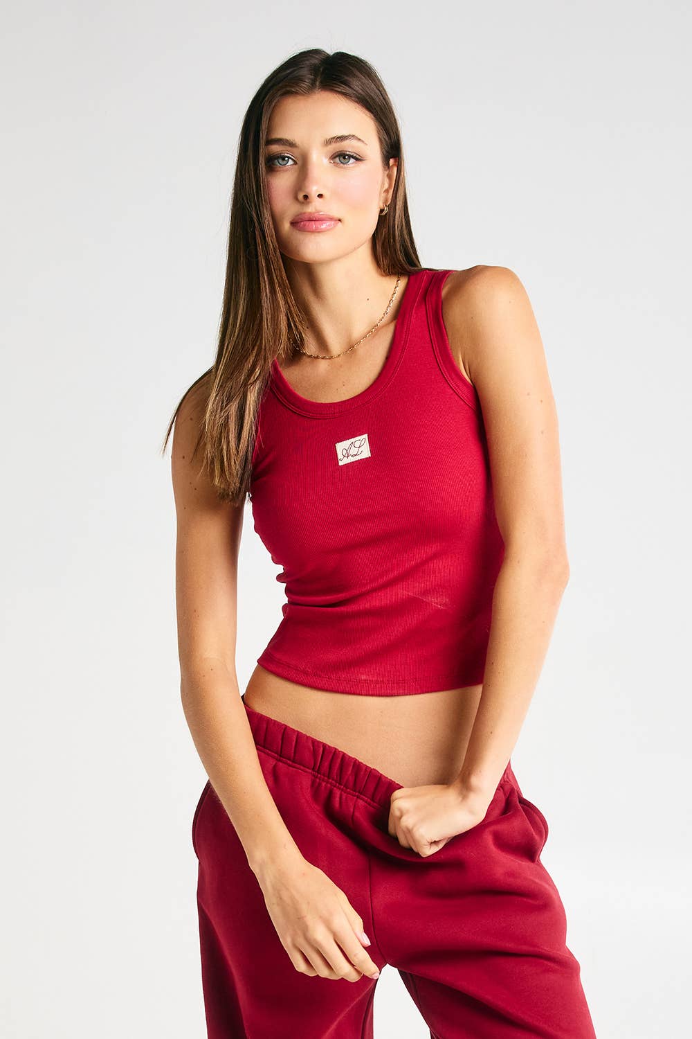 Signature "AL" Heritage Patch Ribbed Tank Top
