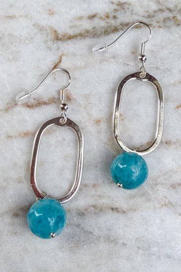 Mila Earrings Blue Sky Silver