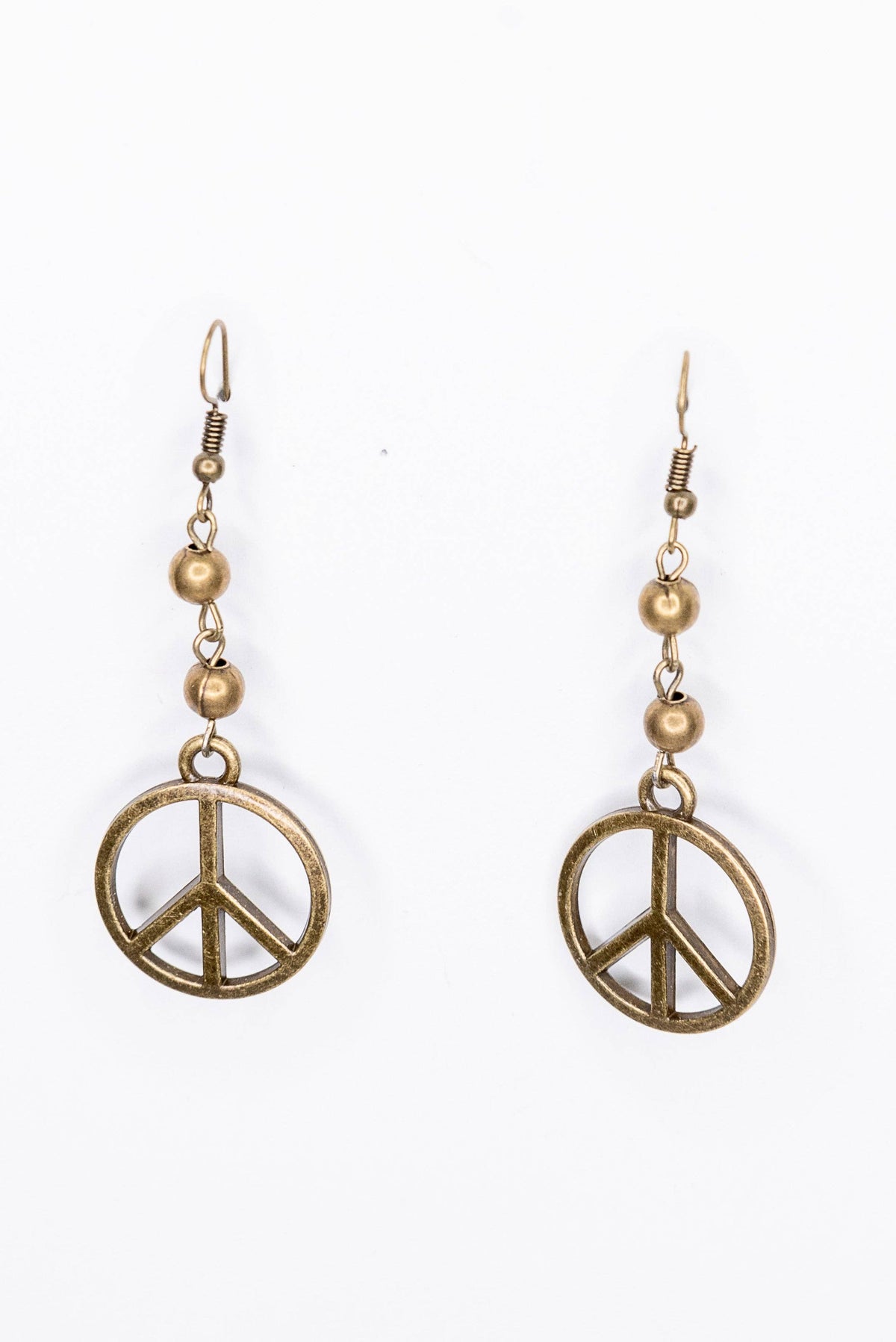 Peace Earring in Bronze
