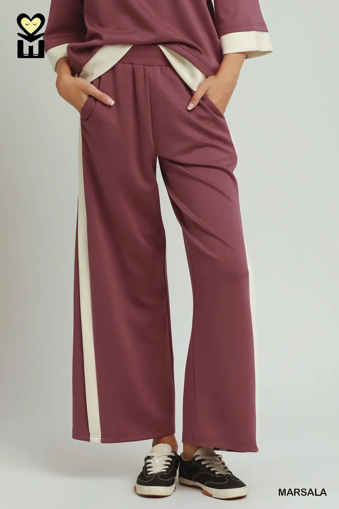 Colorblock Side Stripe Straight Pants