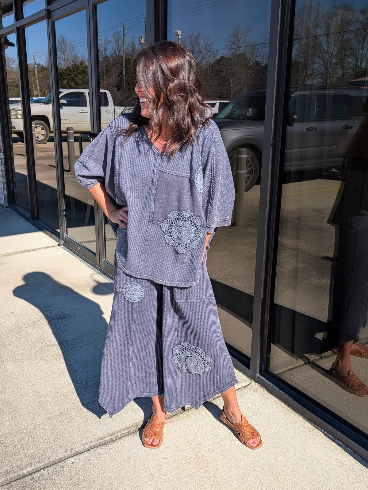 Crochet Patch Detail Top