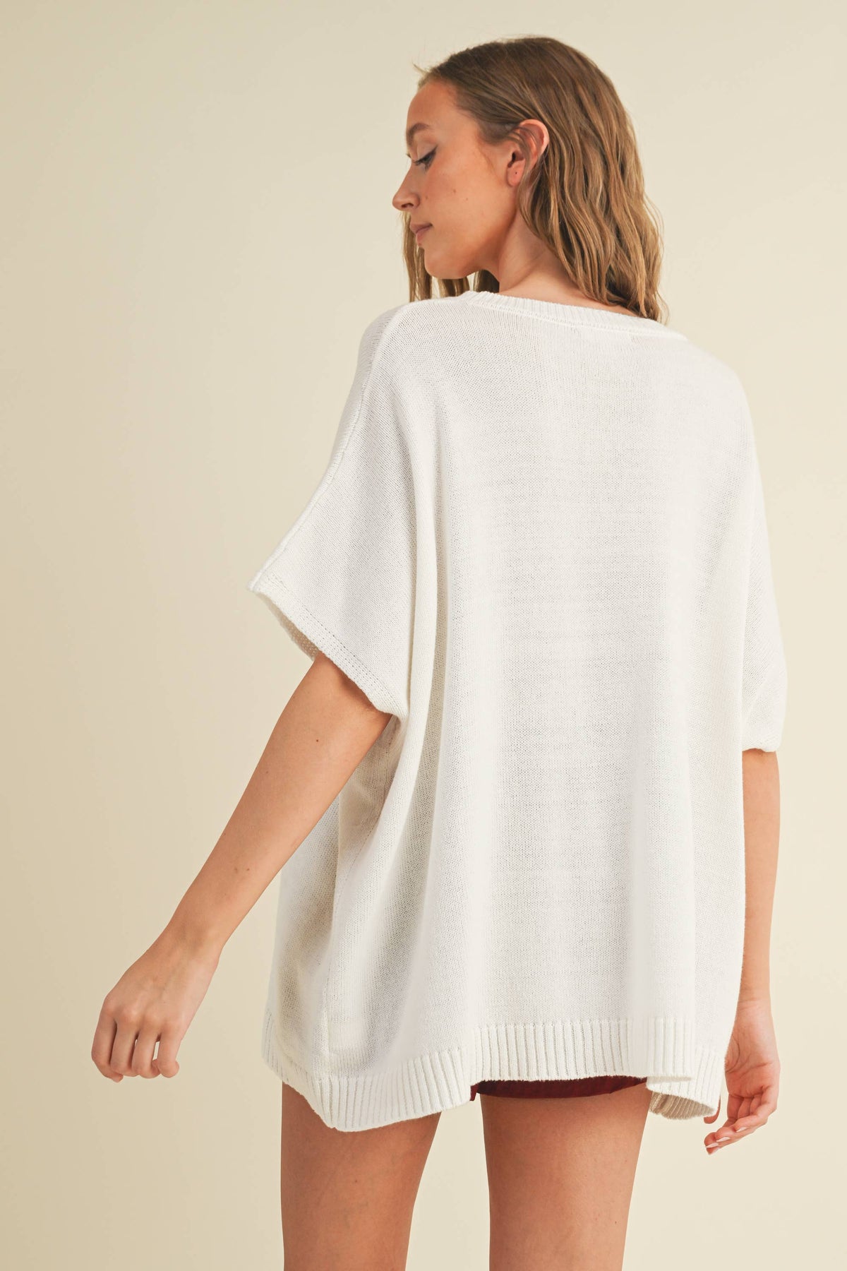 "A" SWEATER TOP
