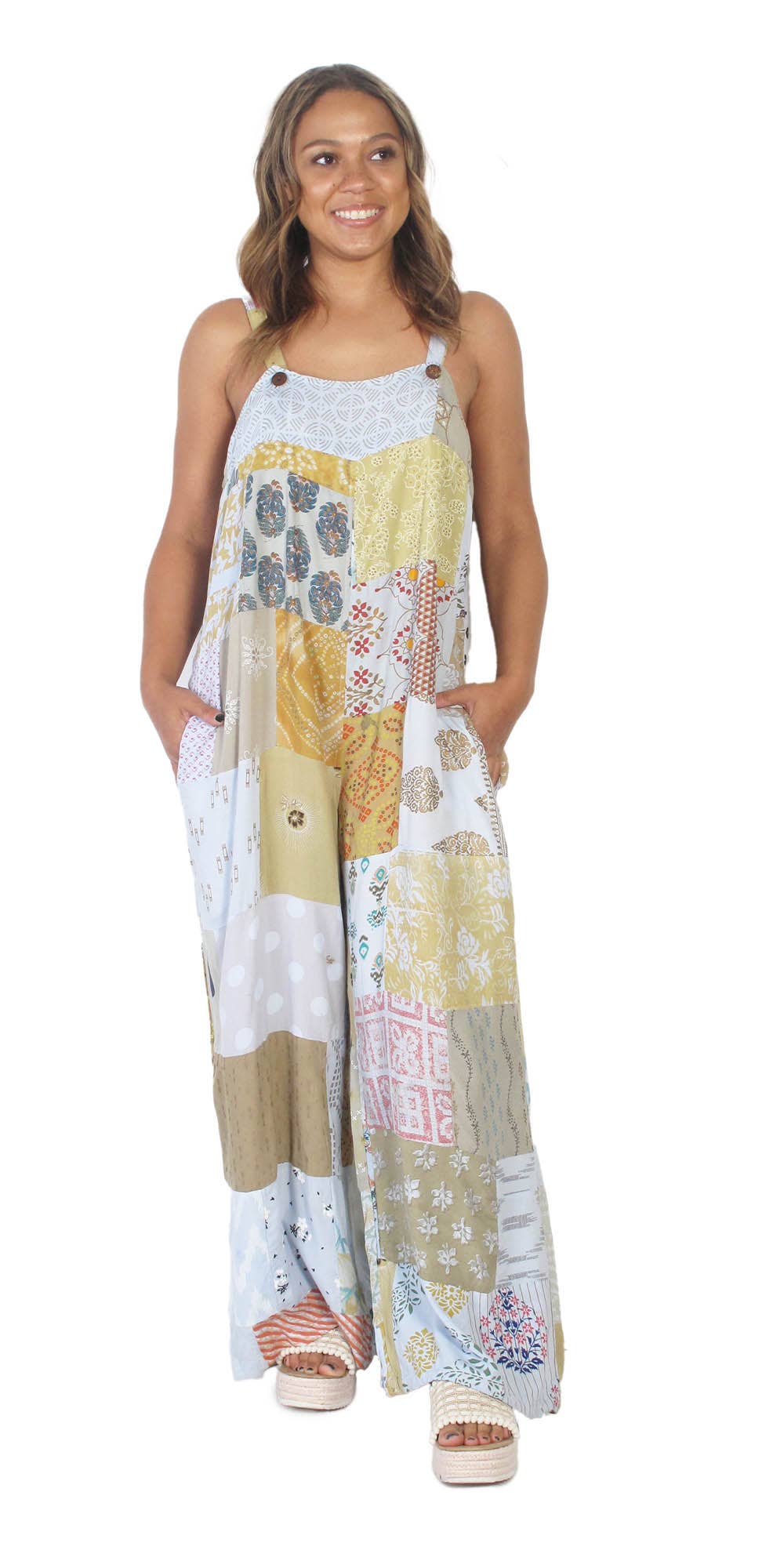 Patchwork Overalls