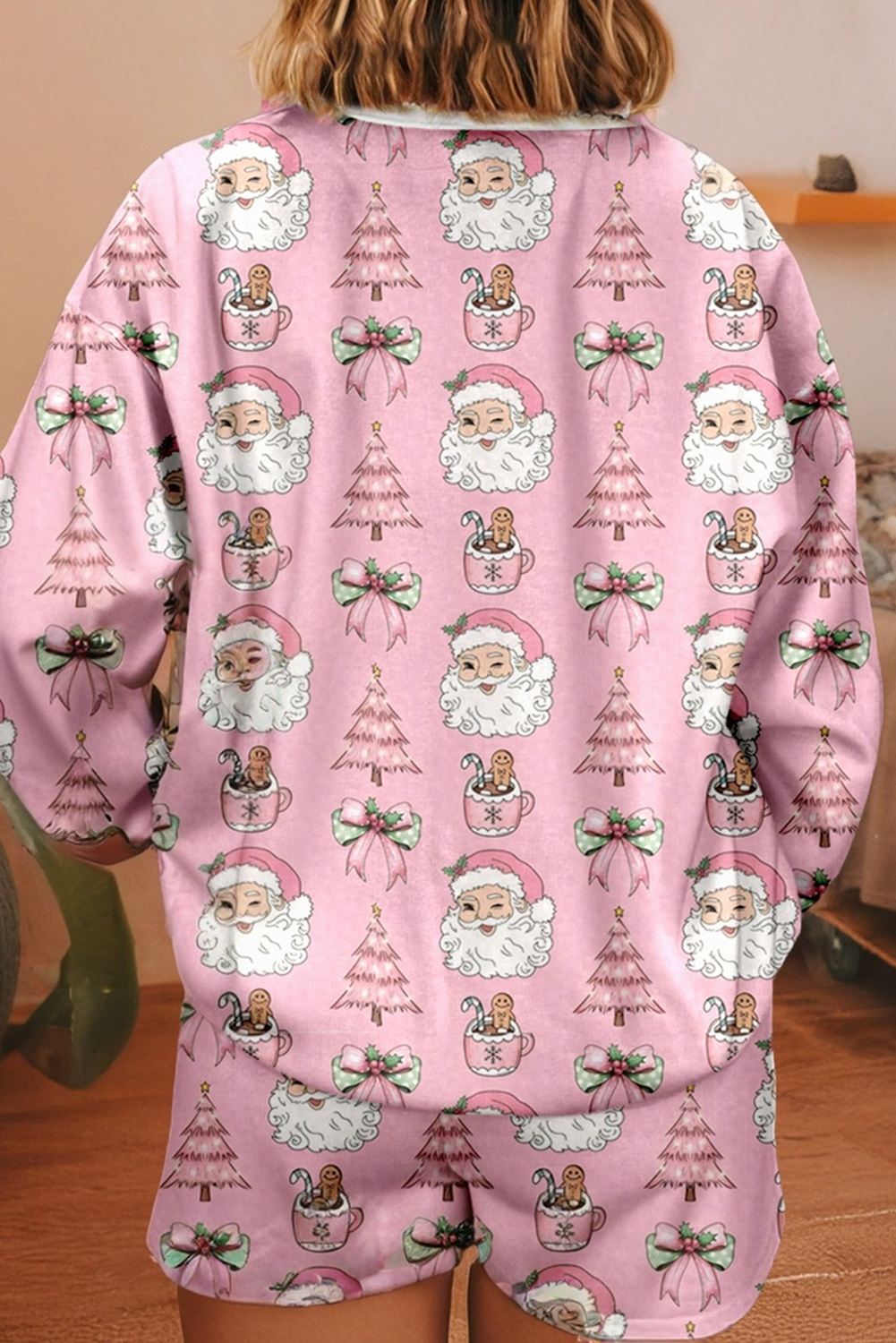 Christmas Fashion Print 2pcs Lounge Short and Top Set