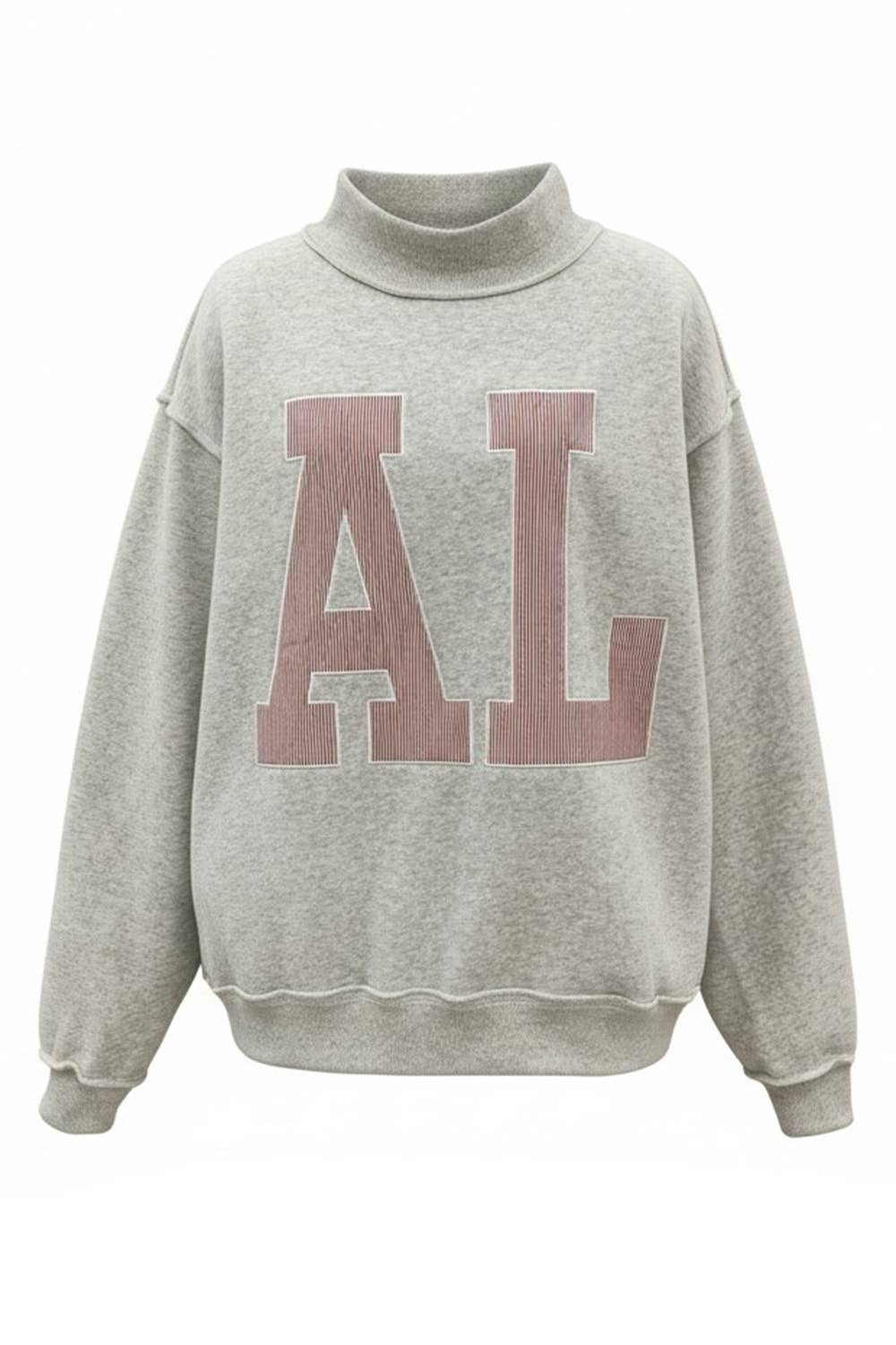 IT2594E-AL | 'AL' ALABAMA Embroidered Mock Neck Sweatshirt