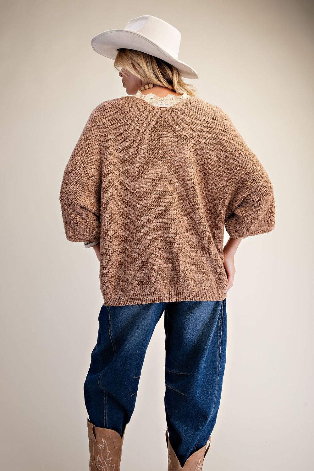 3/4 Sleeve Knit Sweater