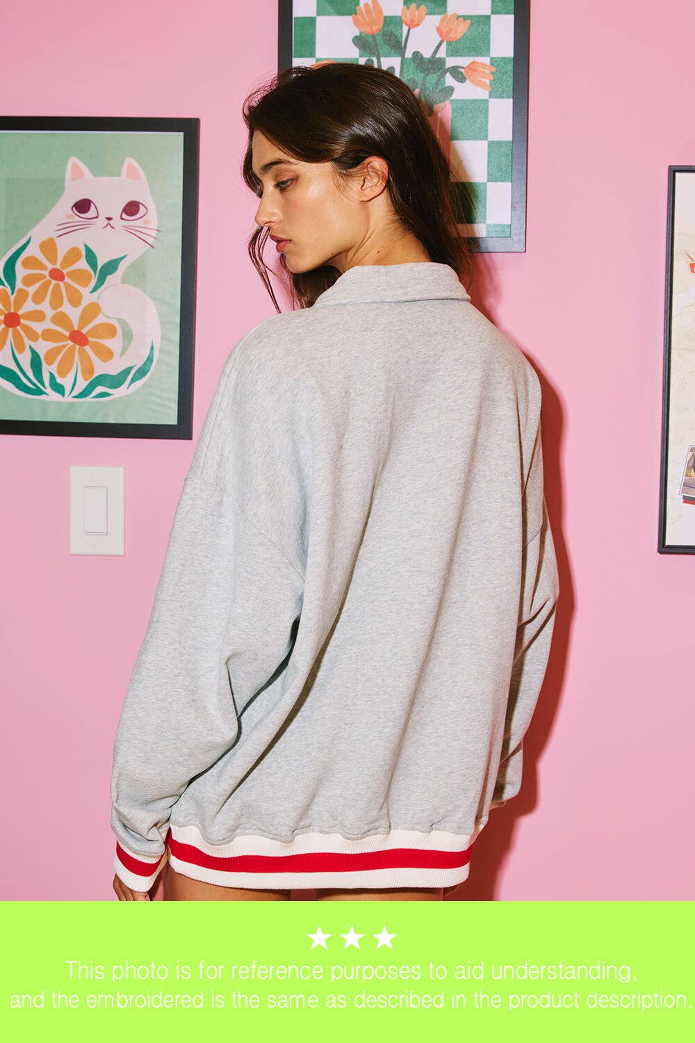 'ALABAMA' Embroidered Letter Pullover Top