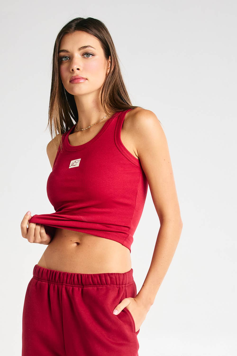Signature "AL" Heritage Patch Ribbed Tank Top