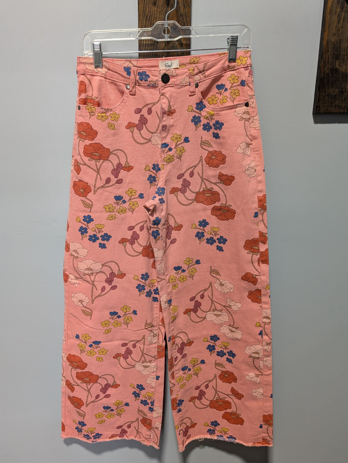 Floral Printed Stretch Twill Pants