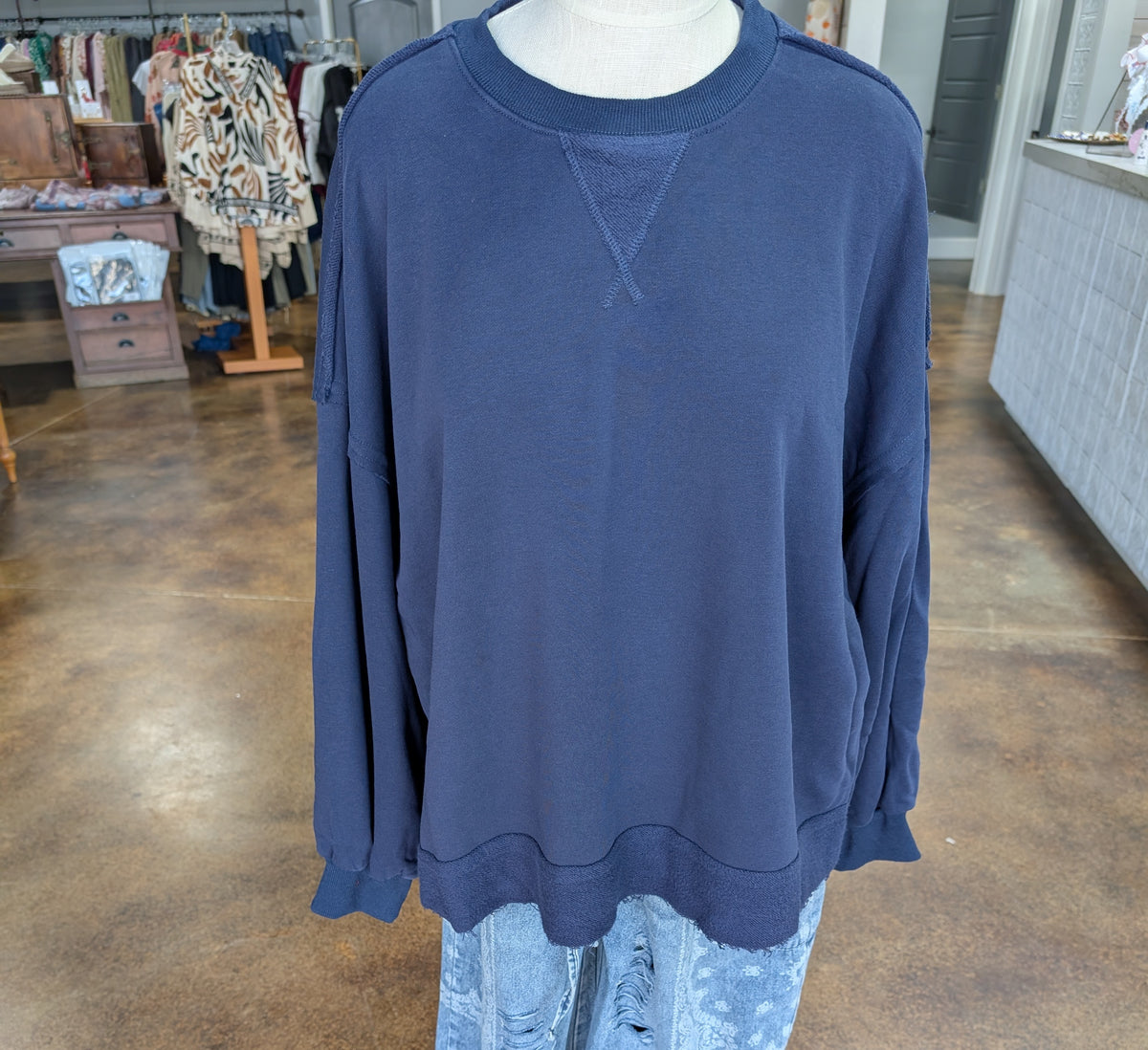 Heart Back French Terry Sweatshirt