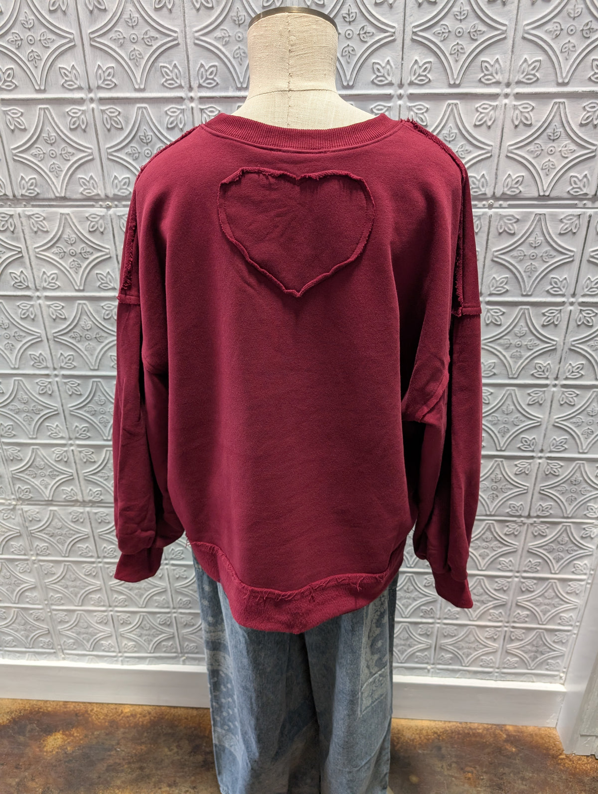 Heart Back French Terry Sweatshirt