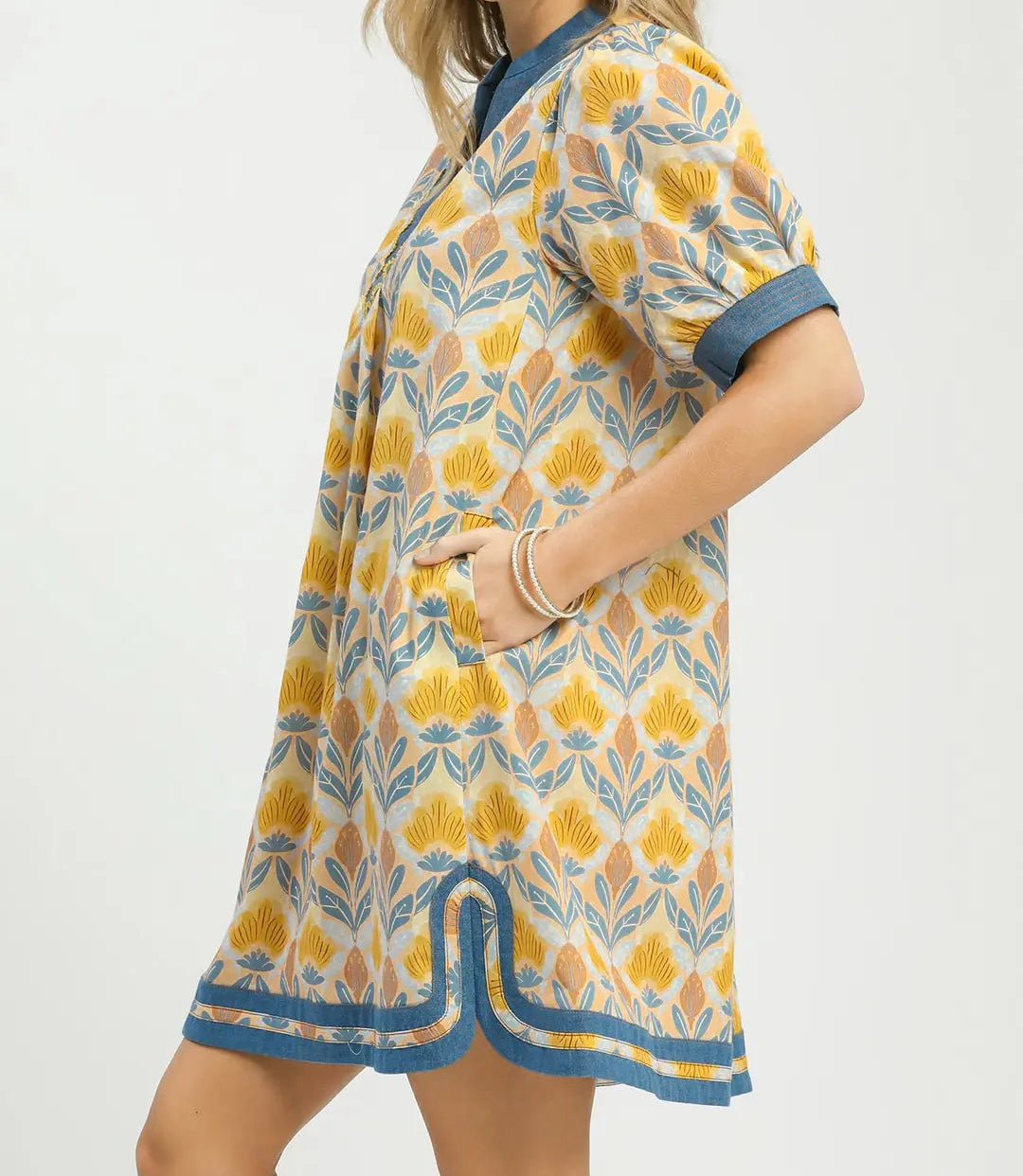 Mix Tile Print Dress
