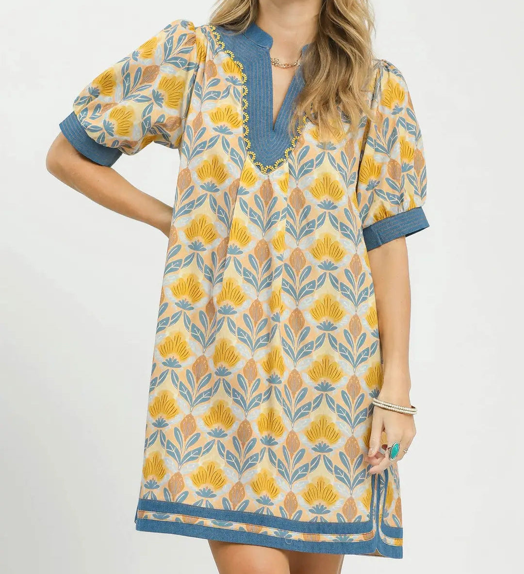 Mix Tile Print Dress
