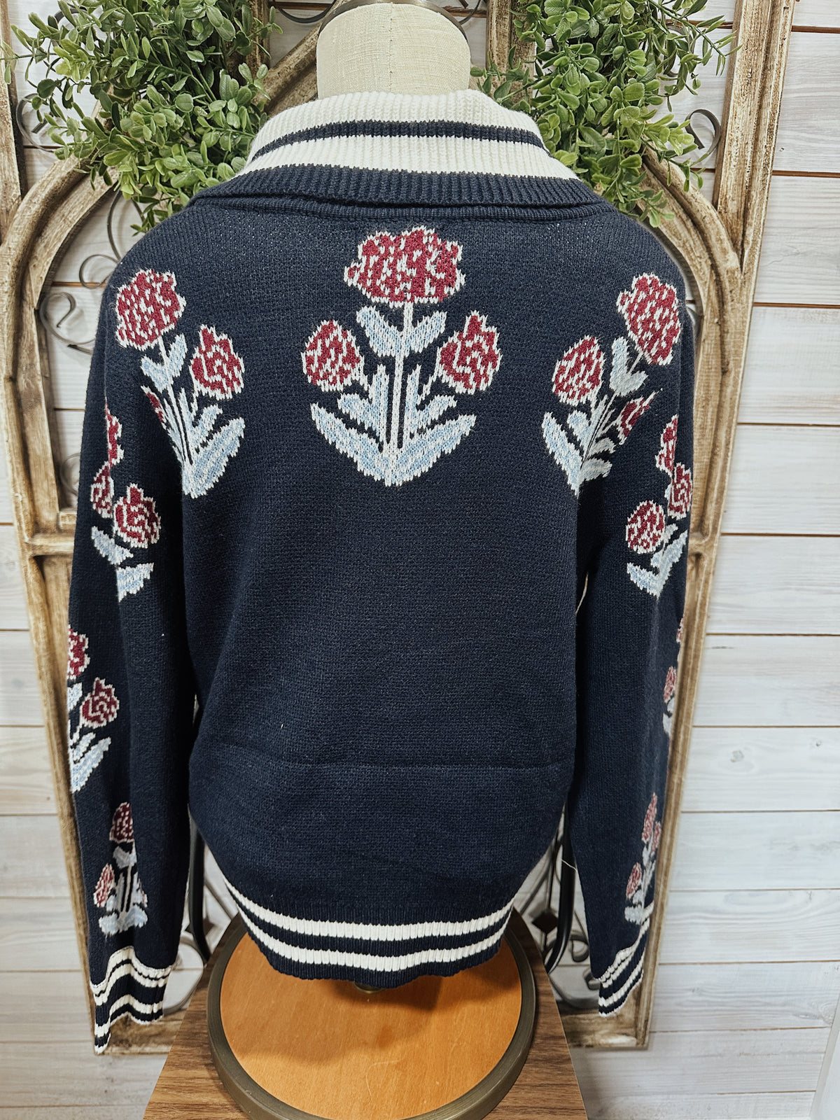 Jacquard Single Stem Knit Jacket