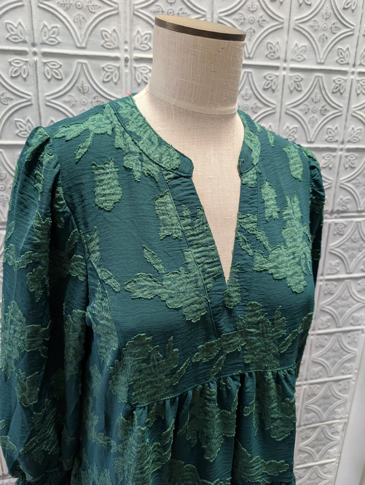 Jacquard Tiered Babydoll dress