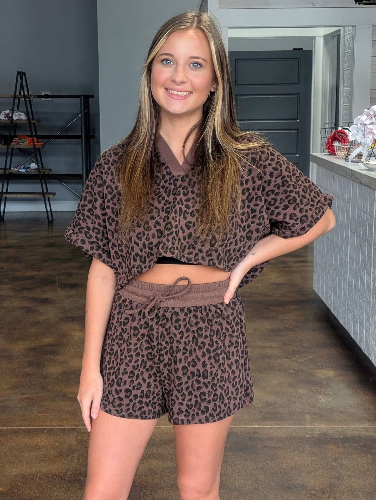 Leopard short set