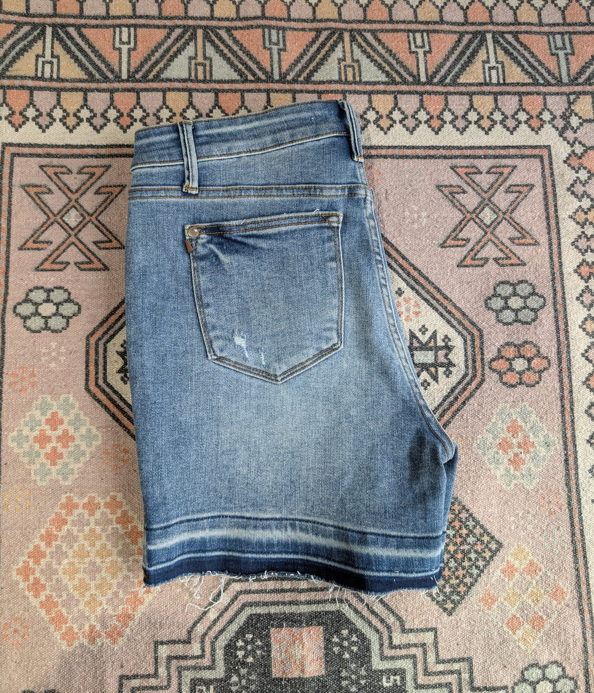 Mid Rise Tummy Control Release Hem Short