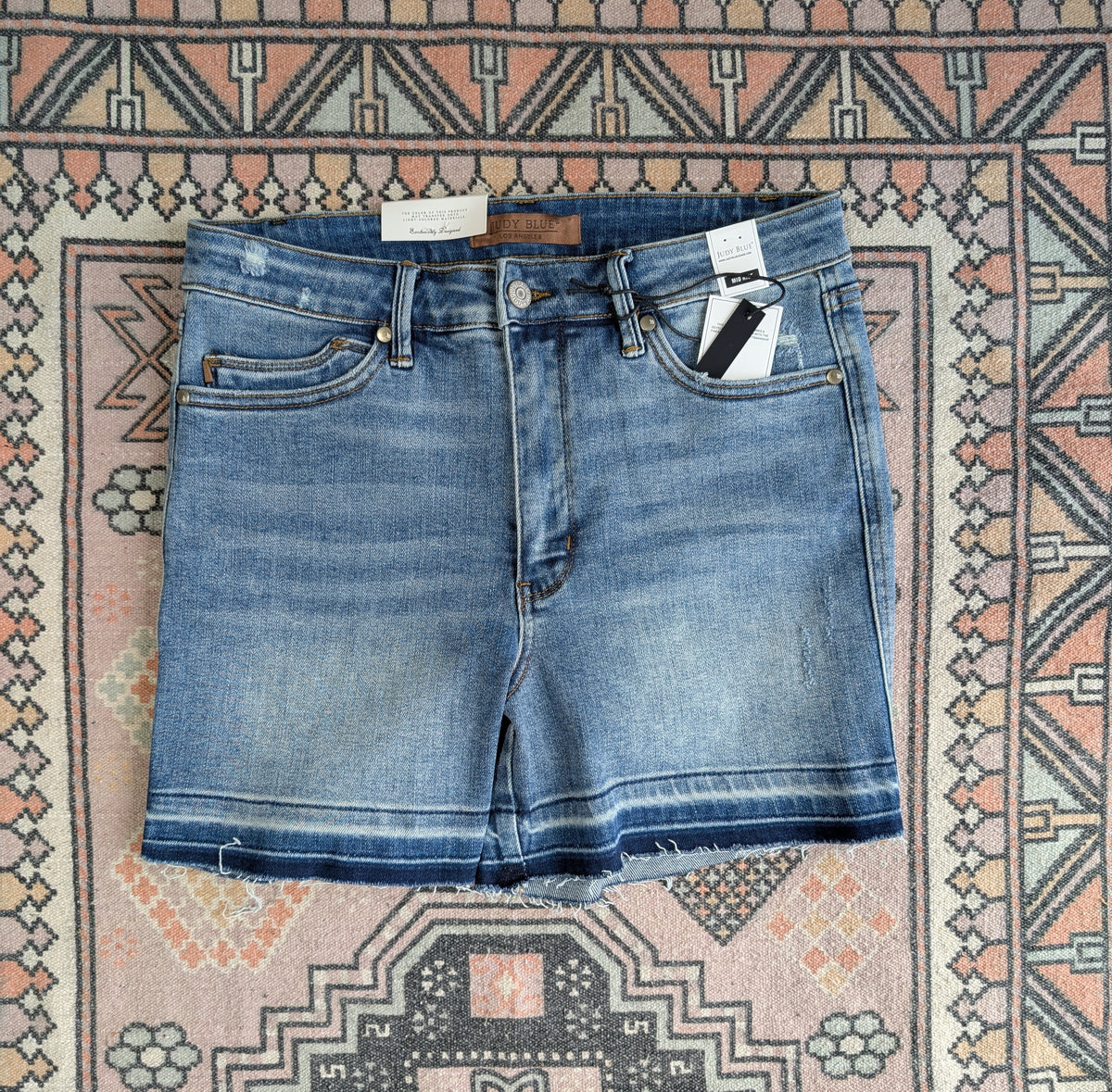 Mid Rise Tummy Control Release Hem Short
