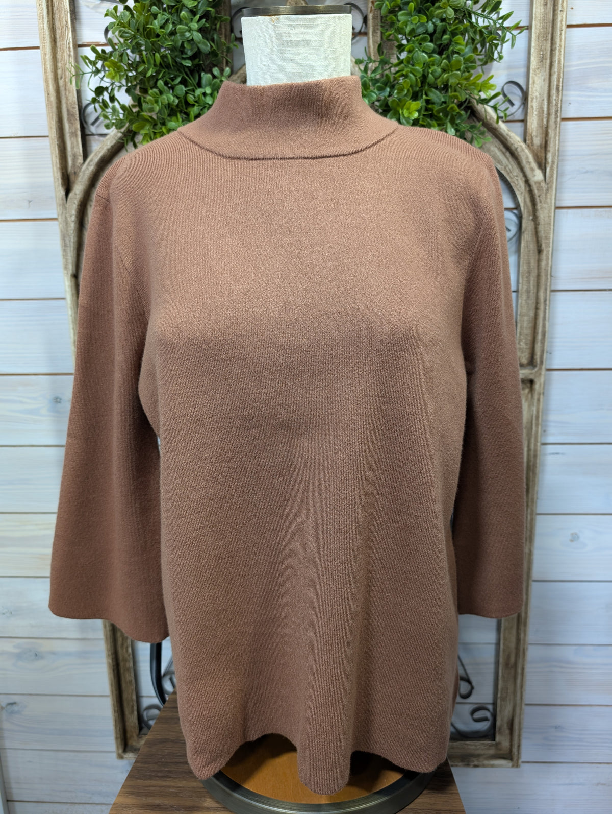 Mock Neck Knit Pullover