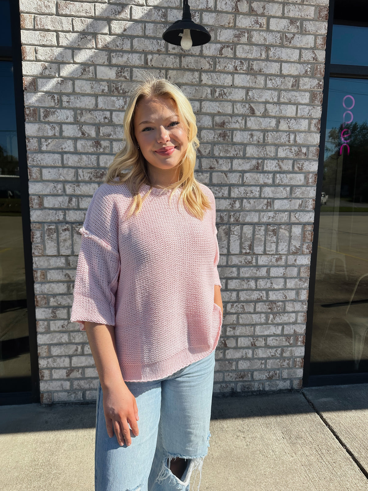 Half Sleeve Boxy Sweater