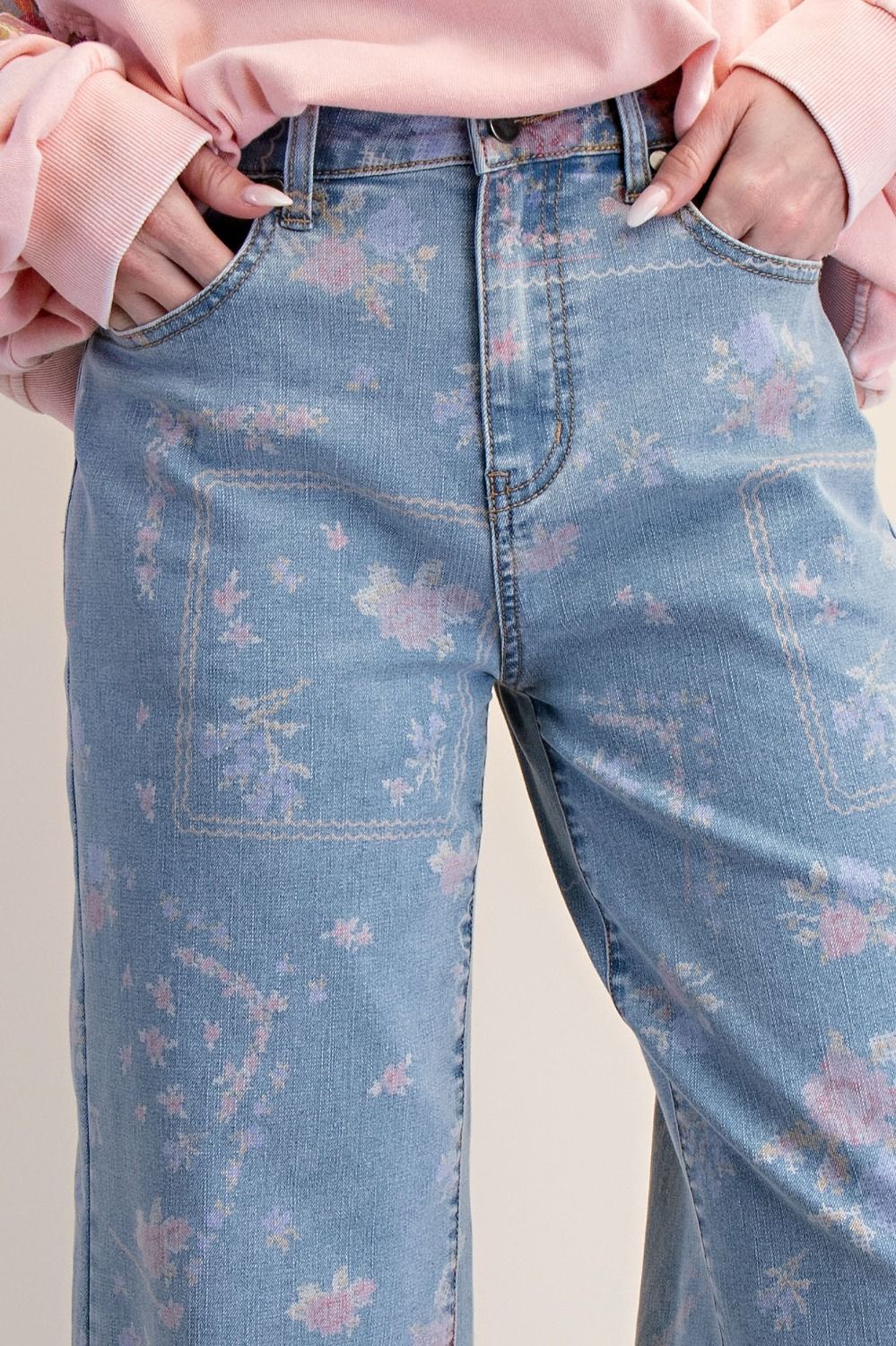PLUS printed jean