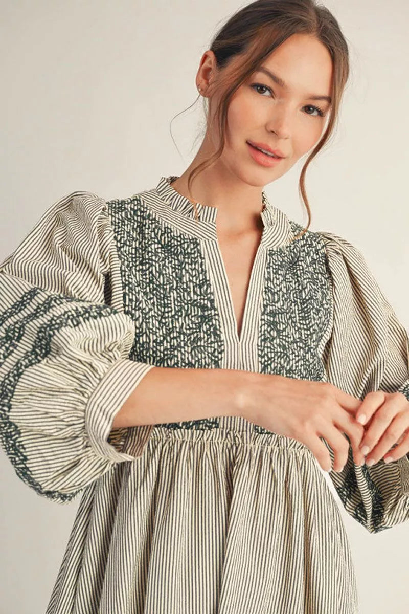 Stripe Midi Dress