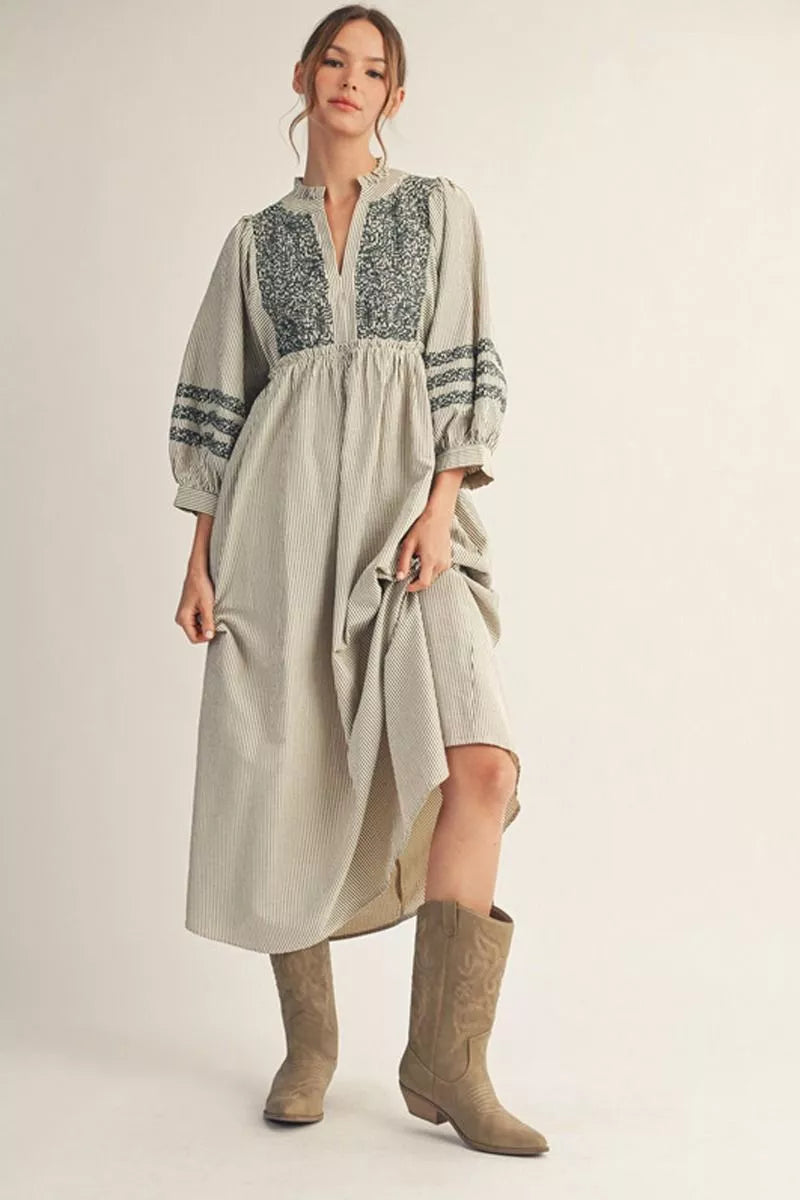 Stripe Midi Dress