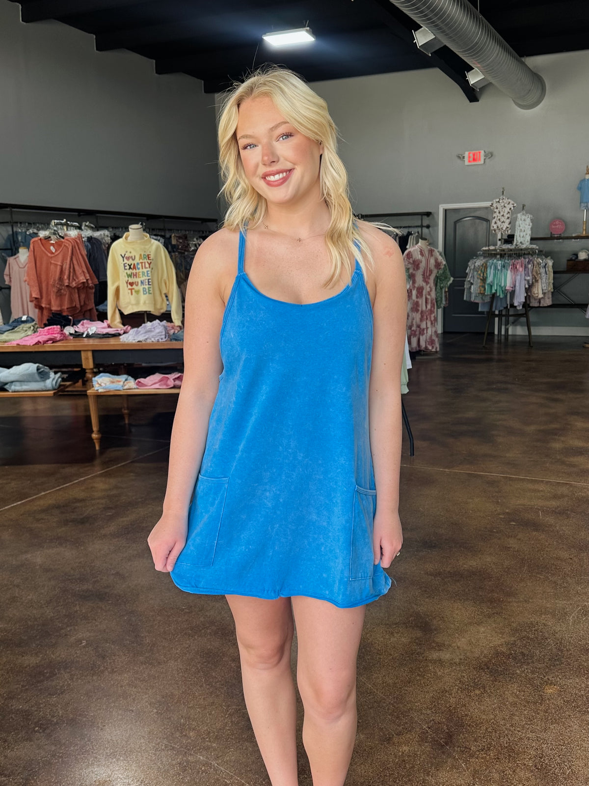 Mineral Wash Athletic Romper