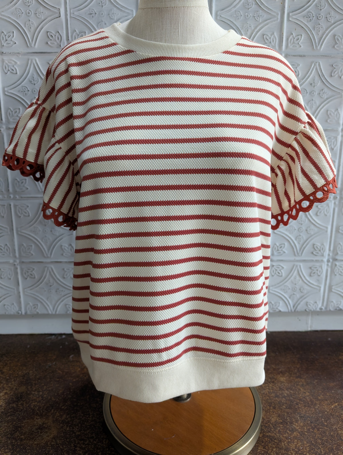Terracotta Stripe Top
