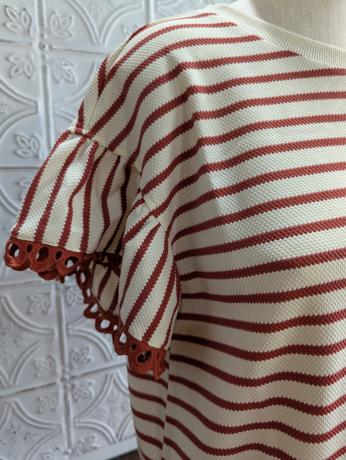 Terracotta Stripe Top