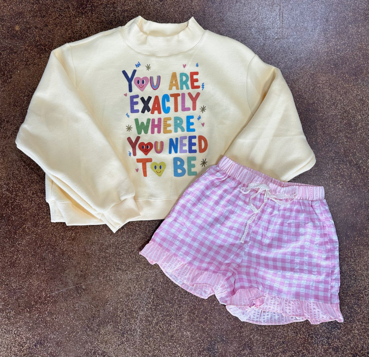 Summer Gingham Print Ruffled Shorts