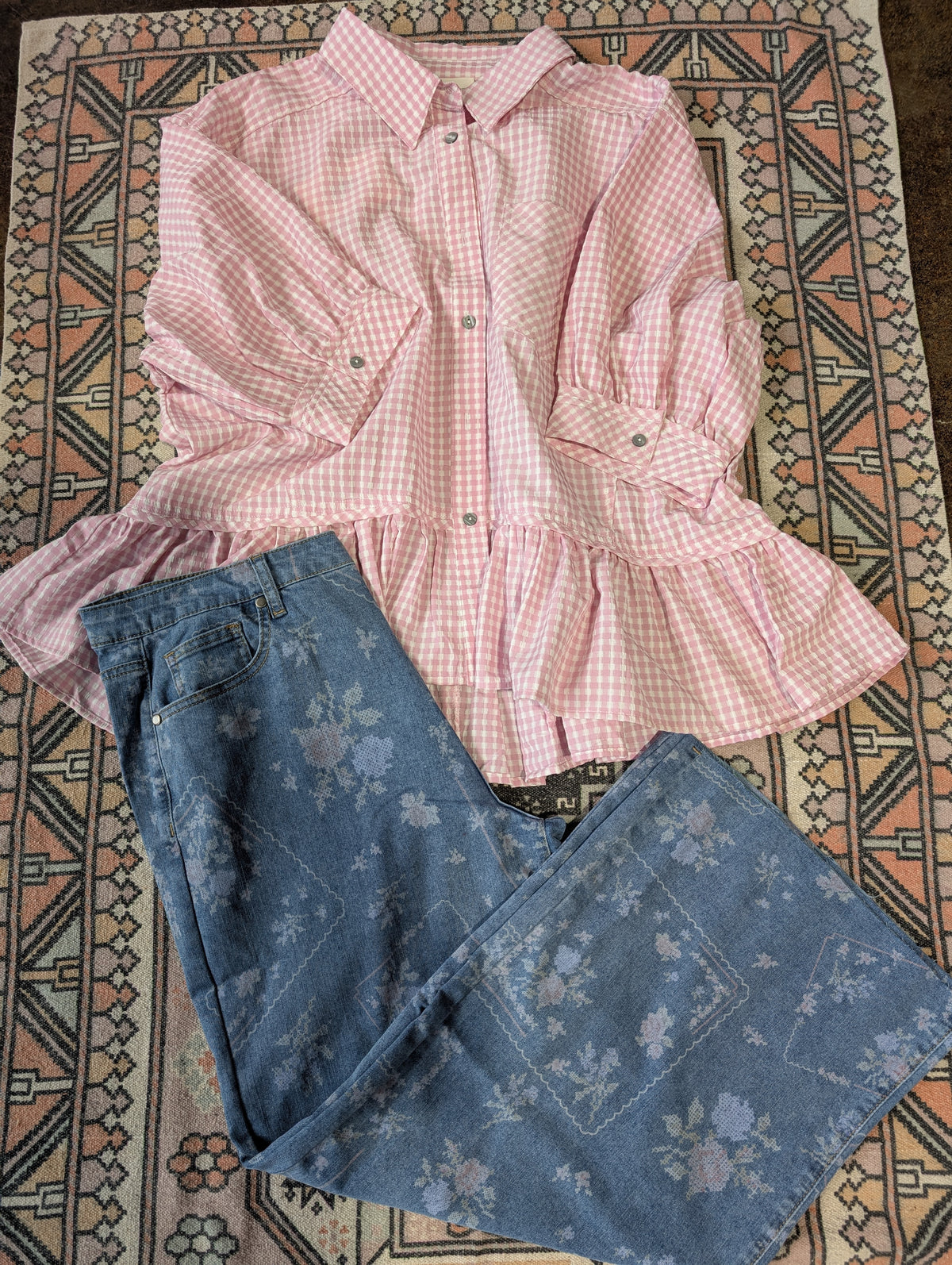 PLUS printed jean