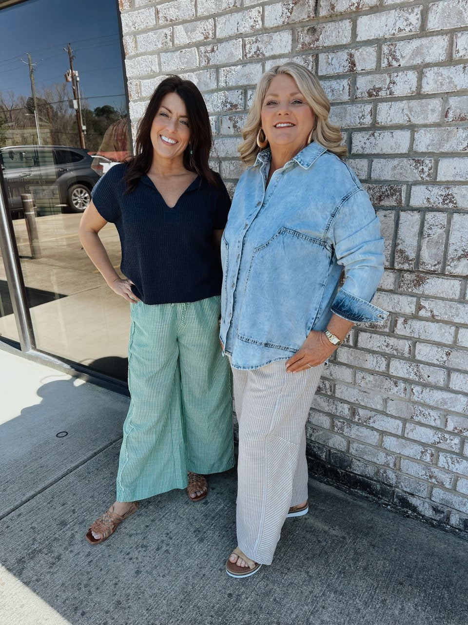 PLUS Linen Blend Wide Leg Pants