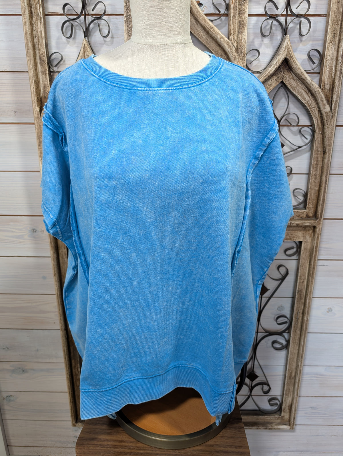 Exposed Seam Mineral Wash Tee Plus