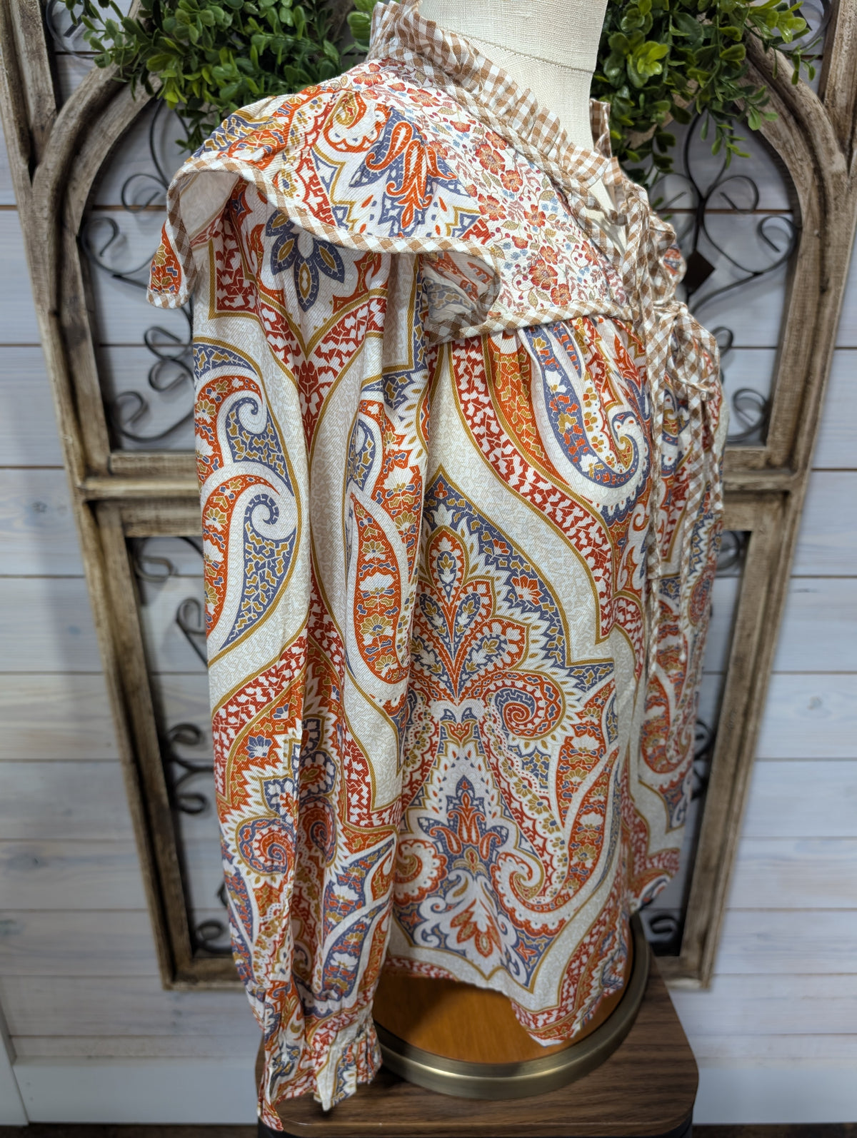 Rust Mix print top