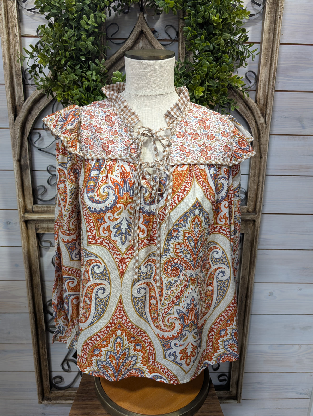 Rust Mix print top